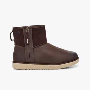 Ugg Classic Mini Zip Waterproof Men Classic Boots Brown (5870TWRNZ)